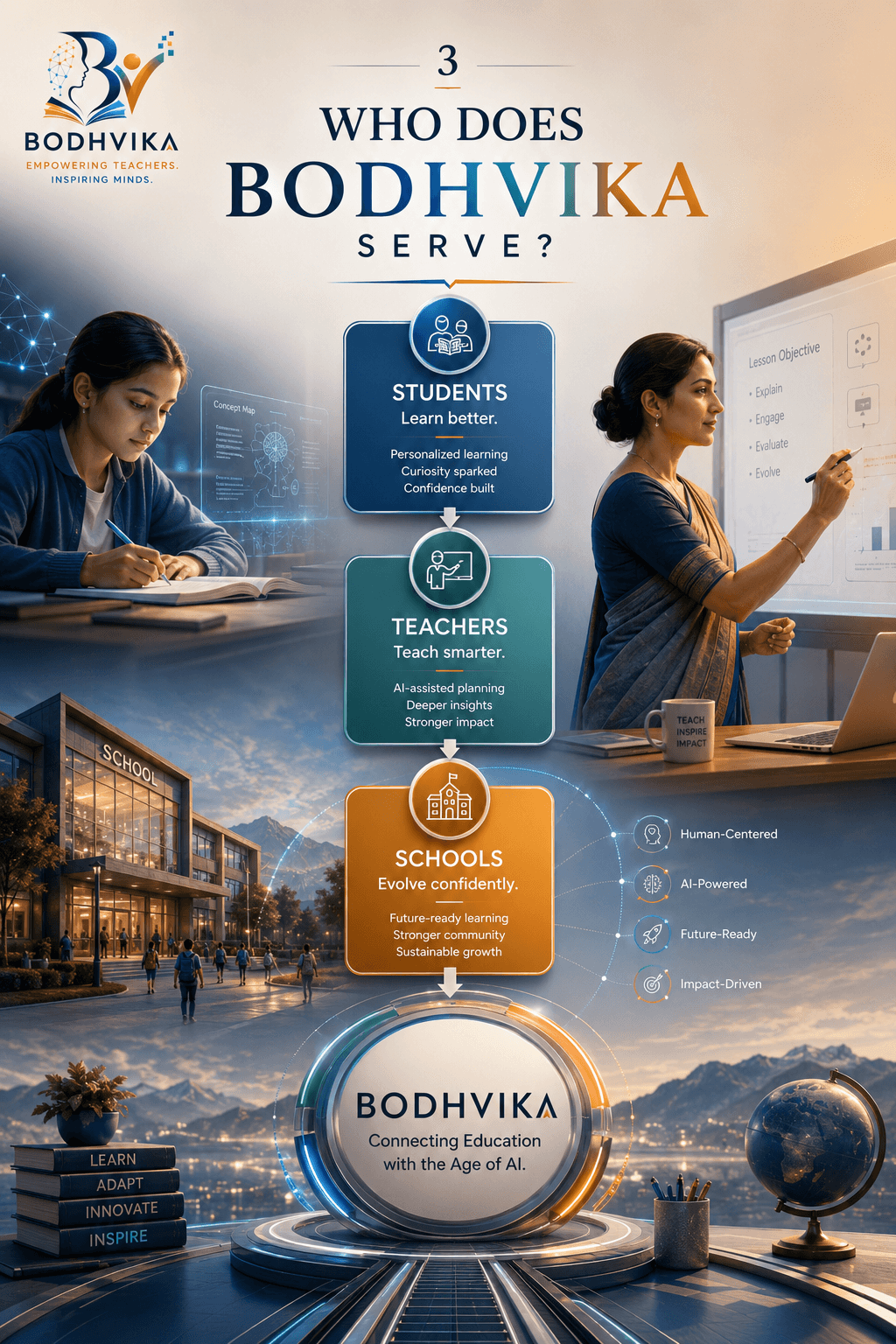 Students, teachers and schools BodhVika serves